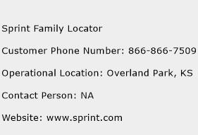 Sprint Family Locator Phone Number Customer Service