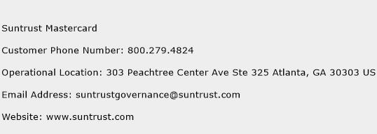 Suntrust Mastercard Phone Number Customer Service