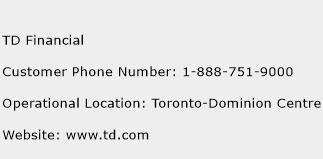 TD Financial Phone Number Customer Service