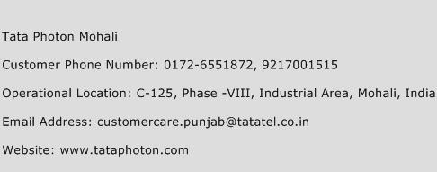 Tata Photon Mohali Phone Number Customer Service