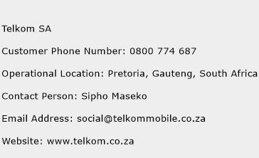 Telkom SA Phone Number Customer Service