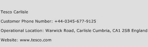 Tesco Carlisle Phone Number Customer Service