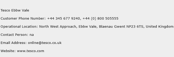 Tesco Ebbw Vale Phone Number Customer Service