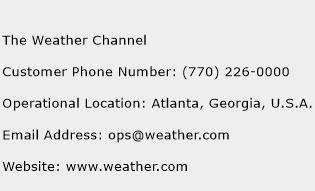 The Weather Channel Phone Number Customer Service
