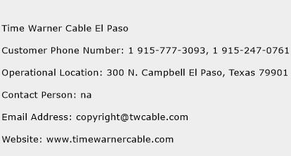 Time Warner Cable El Paso Phone Number Customer Service