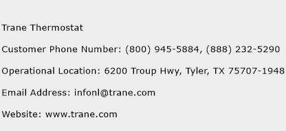 Trane Thermostat Phone Number Customer Service