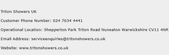 Triton Showers UK Phone Number Customer Service