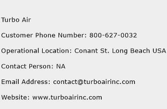 Turbo Air Phone Number Customer Service