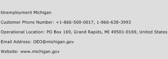 Unemployment Michigan Phone Number Customer Service