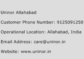 Uninor Allahabad Phone Number Customer Service