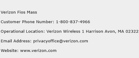 Verizon Fios Mass Phone Number Customer Service