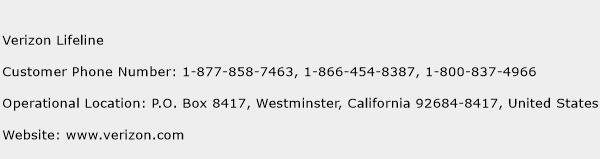 Verizon Lifeline Phone Number Customer Service