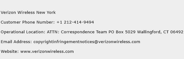Verizon Wireless New York Phone Number Customer Service