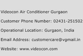 Videocon Air Conditioner Gurgaon Phone Number Customer Service