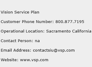 Vision Service Plan Phone Number Customer Service