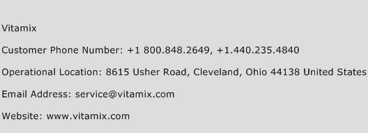 Vitamix Phone Number Customer Service