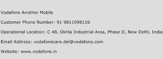 Vodafone Another Mobile Phone Number Customer Service