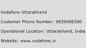 Vodafone Uttarakhand Phone Number Customer Service