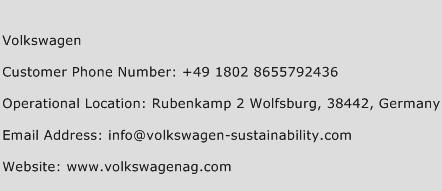 Volkswagen Phone Number Customer Service
