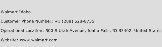 Walmart Idaho Phone Number Customer Service