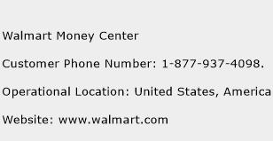 Walmart Money Center Phone Number Customer Service