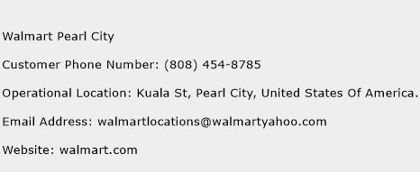 Walmart Pearl City Phone Number Customer Service