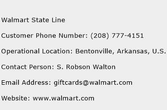 Walmart State Line Phone Number Customer Service