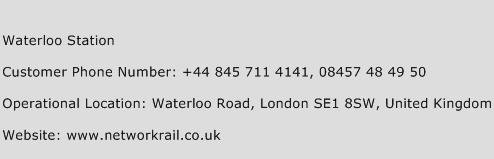 Waterloo Station Phone Number Customer Service