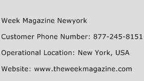 Week Magazine Newyork Phone Number Customer Service