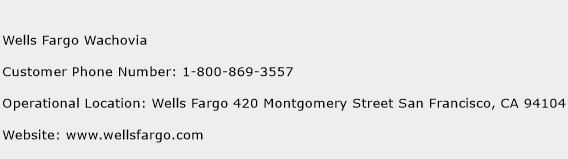Wells Fargo Wachovia Phone Number Customer Service