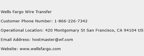 Wells Fargo Wire Transfer Phone Number Customer Service