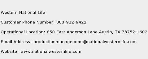Western National Life Phone Number Customer Service
