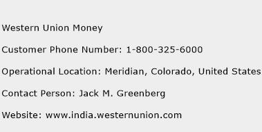 Western Union Money Phone Number Customer Service