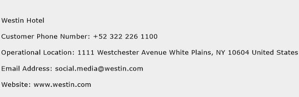 Westin Hotel Phone Number Customer Service