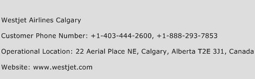 Westjet Airlines Calgary Phone Number Customer Service