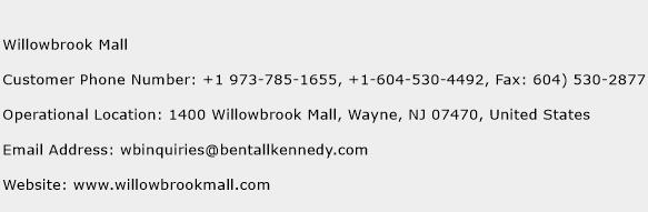 Willowbrook Mall Phone Number Customer Service