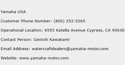 Yamaha USA Phone Number Customer Service