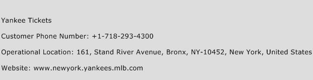 Yankee Tickets Phone Number Customer Service