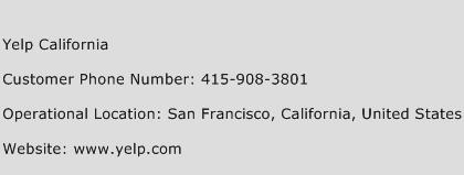 Yelp California Phone Number Customer Service