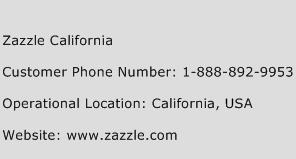 Zazzle California Phone Number Customer Service